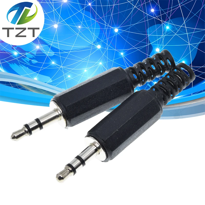 10pcs Black Plastic Pure Copper Conductor Housing Audio Jack Plug Headphone Stereo 3.5mm Male Adapter