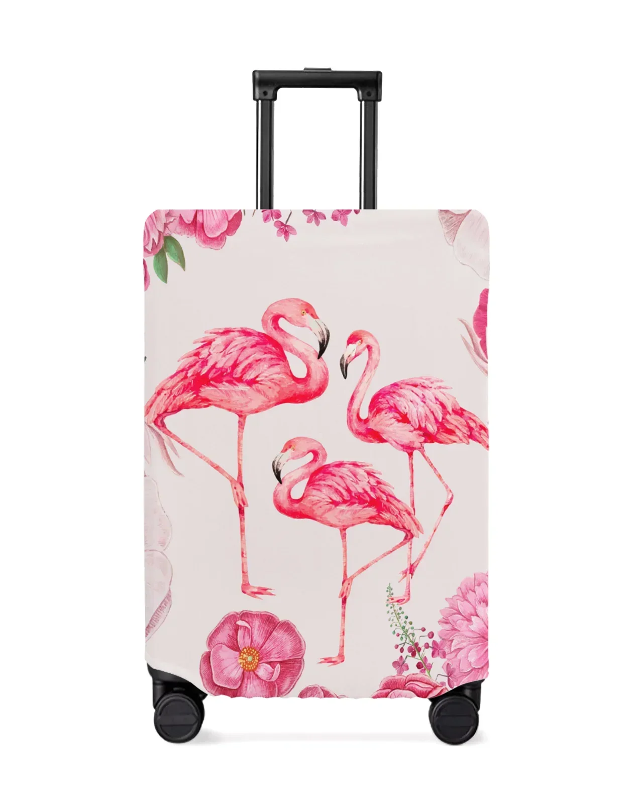 Flamingo Flower Watercolor Travel Luggage Protective Cover for Travel Accessories Suitcase Elastic Dust Case Protect Sleeve