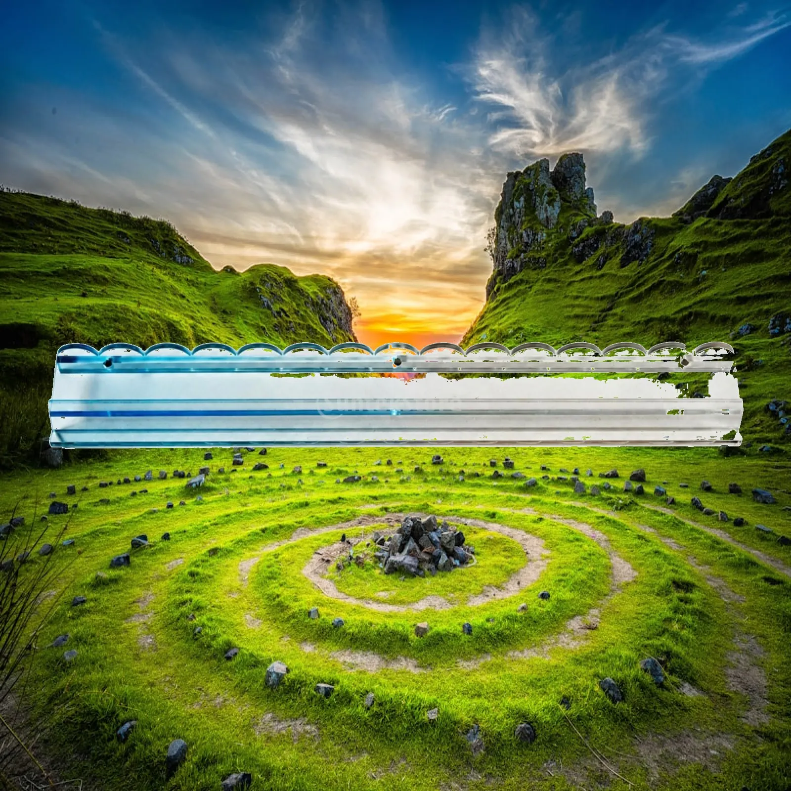 Translucent Blue Acrylic Mahjong Tile Pusher Rack for Tabletop Gaming Curved Edge Organizer for Home Mahjong Play