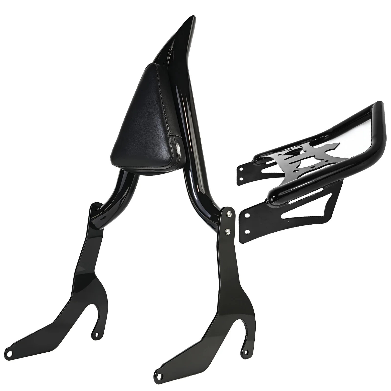 Motorcycle Backrest Sissy Bar For BMW R18 Bagger R18 Roctane 22-26 Gloss Black Passenger Back Rest Sissybar With Luggage Rack