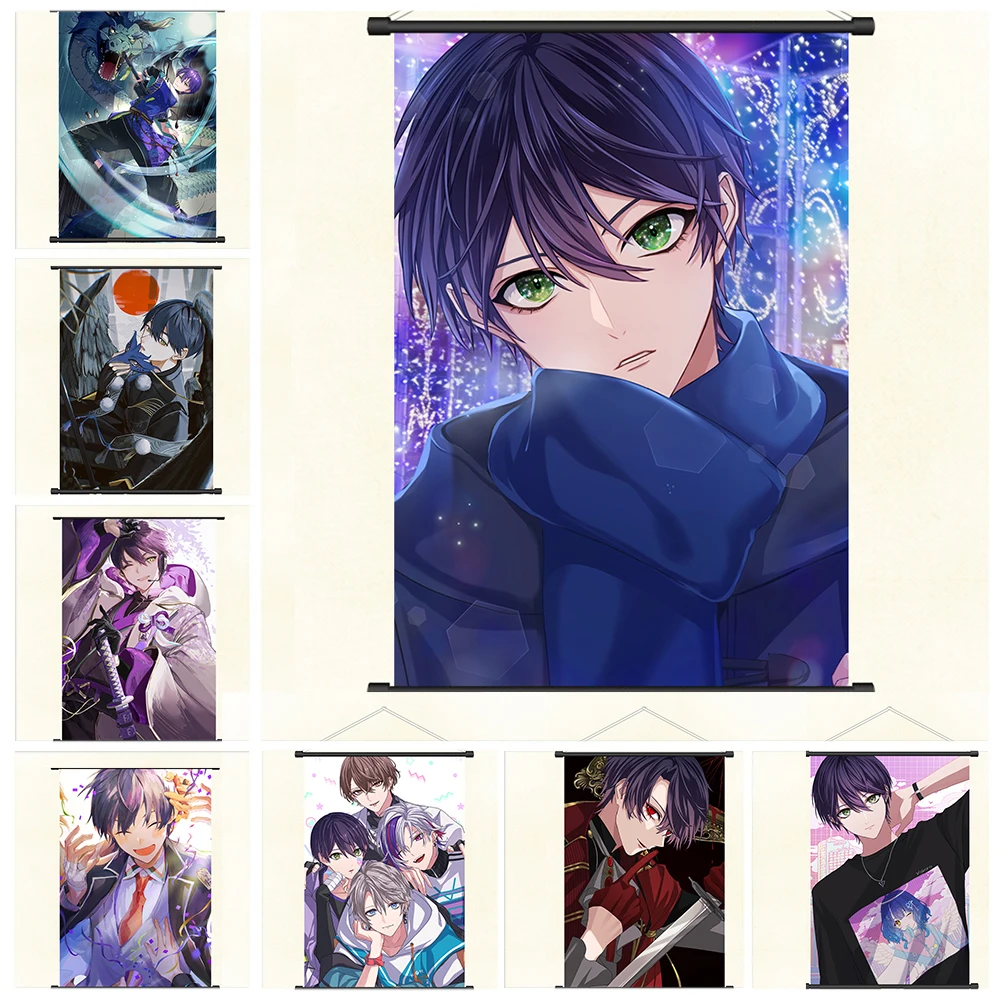 Kenmochi Toya NIJISANJI Vtuber Decoration Picture Mural Anime Scroll Painting Cartoon Comics Poster Canvas Wallpaper Prints Gift