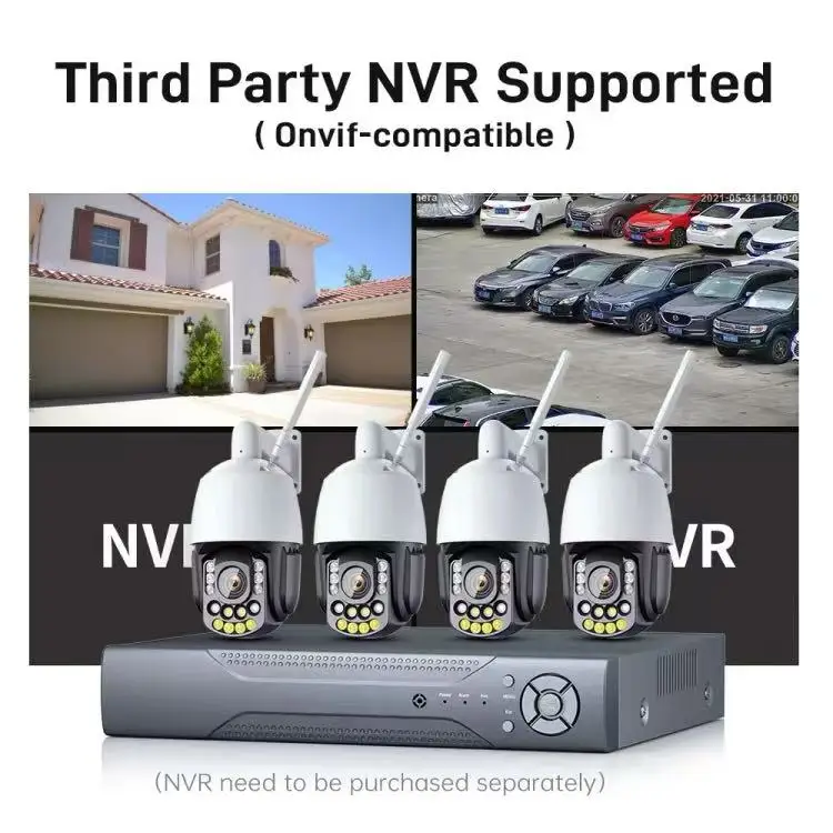 8 بوصة 4K زووم بصري يدعم 360 درجة كروز AI الإنسان السيارات المسار عالية السرعة PTZ قبة كاميرا الأمن الشمسية #3