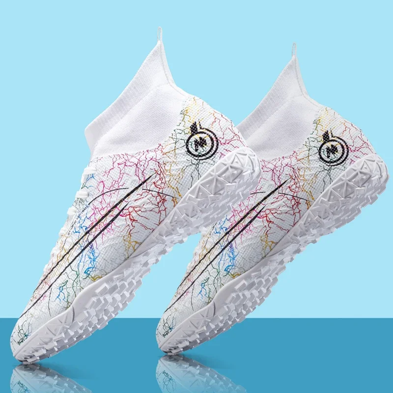 FG/TF Soccer Shoes Society Men\'s Football Boots Grass Anti-Slip Outdoor Training Cleats Futsal Sneakers Children Sports Footwear
