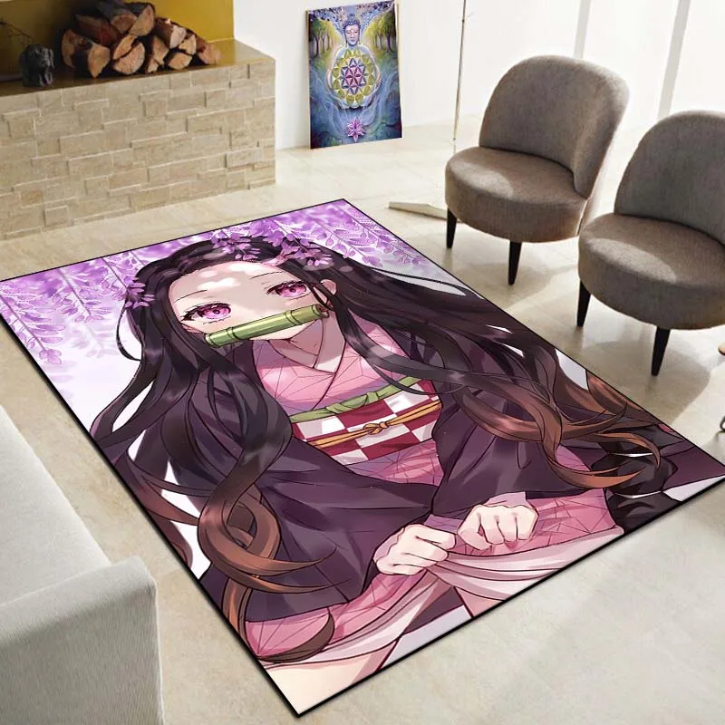 Kawaii N-ezuk0 Pattern Floor Rug 15 Size Living Room Bedroom Bedside Bathroom Floor Mat Area Rug Carpets Kid's Room Anime Rug