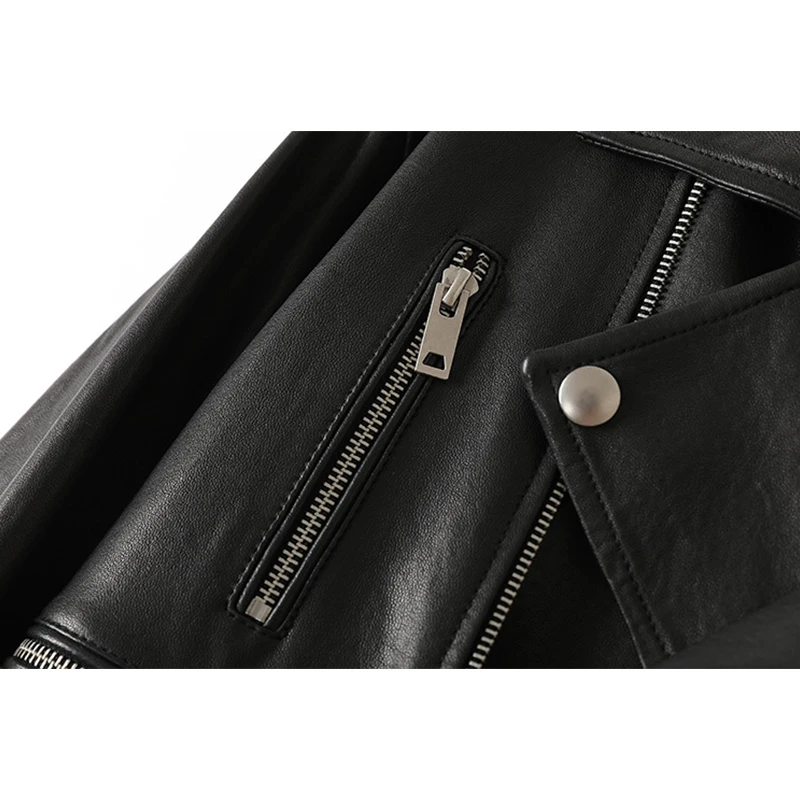 100% gabardina de cuero genuino para mujer, novedad de 2025, cinturón con cordones y cremallera larga, gabardina estilo motocicleta de piel de oveja para mujer, prendas de vestir