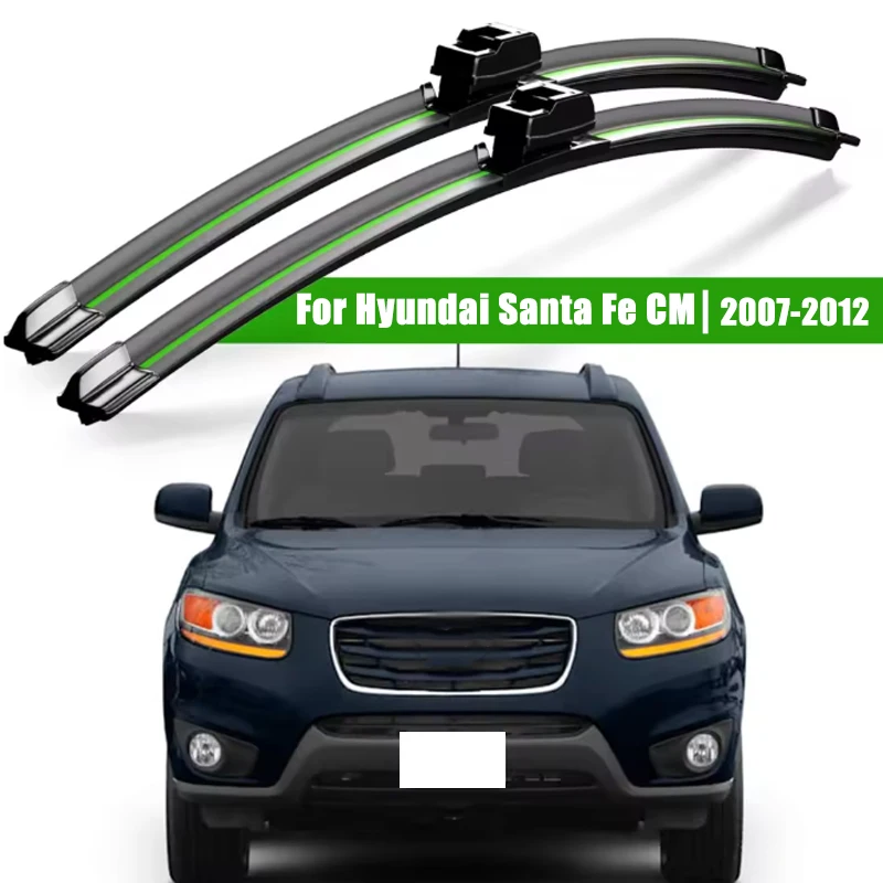 Wiper LHD Front Wiper Blades For Hyundai Santa Fe CM 2007-2012 2008 2009 2010 Windshield Windscreen Window 24''+18'' Accessories