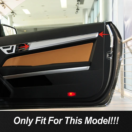 Imagen 2 del producto Para Mercedes Benz Clase E Coupe W207 C207 2009-2013 Panel de puerta de coche decoración tiras embellecedoras accesorios interiores de acero inoxidable