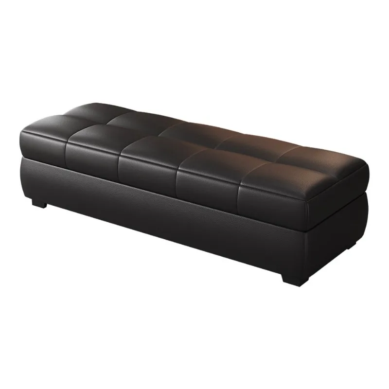 

Leather long sofa stool storage clothing store cloakroom bedroom door can sit on the end shoe changing