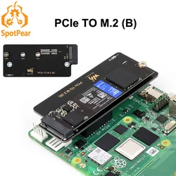 Raspberry Pi Compute Module 4 PCIe to M.2 NVMe SSD Adapter Board B HAT For CM4