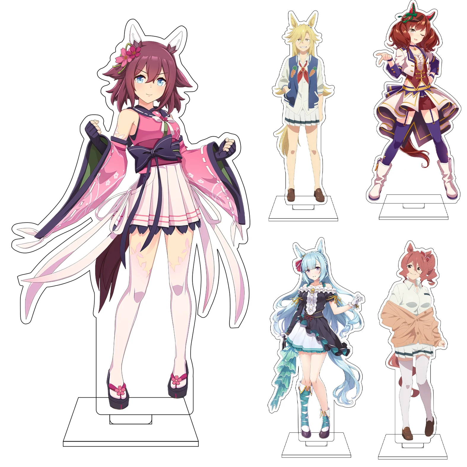 16CM Anime Uma Musume Pretty Derby Cosplay Acryl-Figur Ständer Rice Shower Fuji Kiseki Special Week Ornamente Geschenk