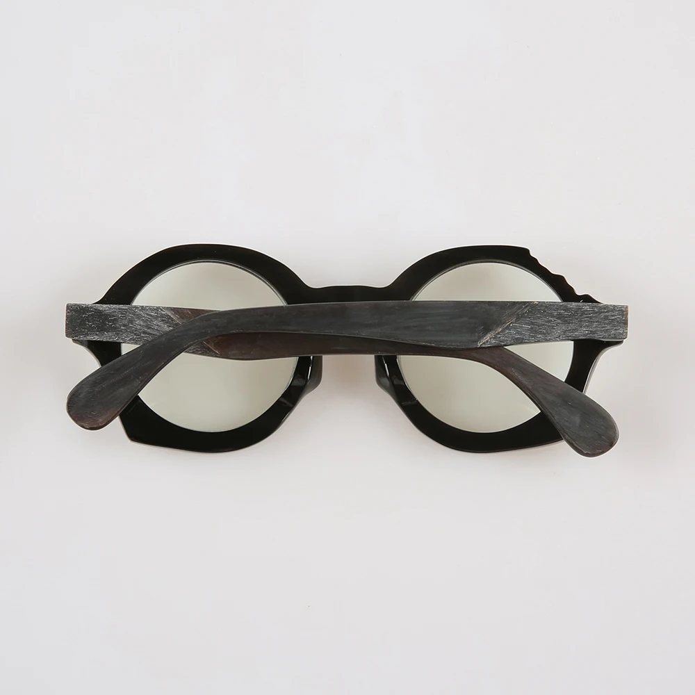 Eyeglass Frames Unique Irregular Vintage Handmade Buffalo Horn Rough Prescription Glasses Frames Optical Lenses Eyeglasses