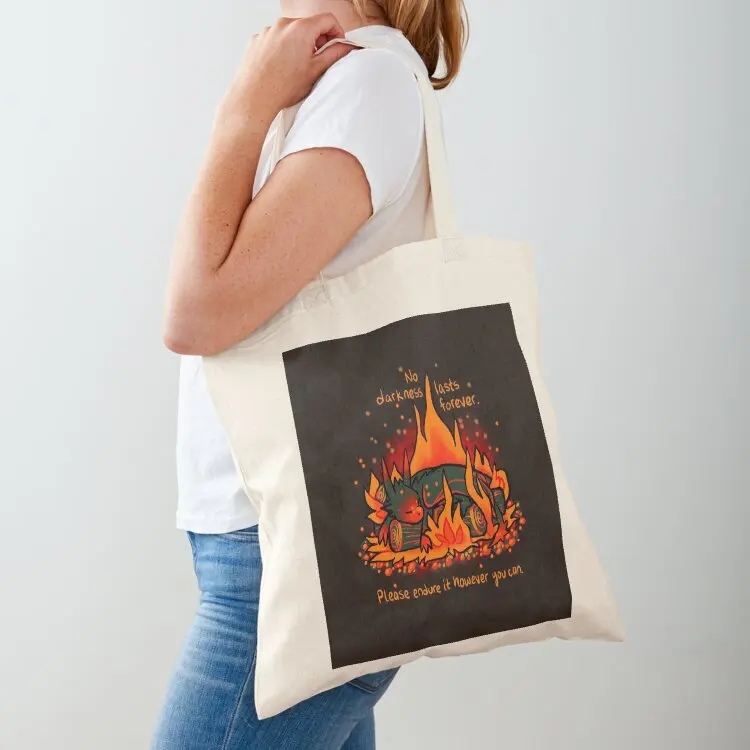 No Darkness Lasts Forever Campfire Dragon Tote Bag Shopping bags Big bag Big bag women
