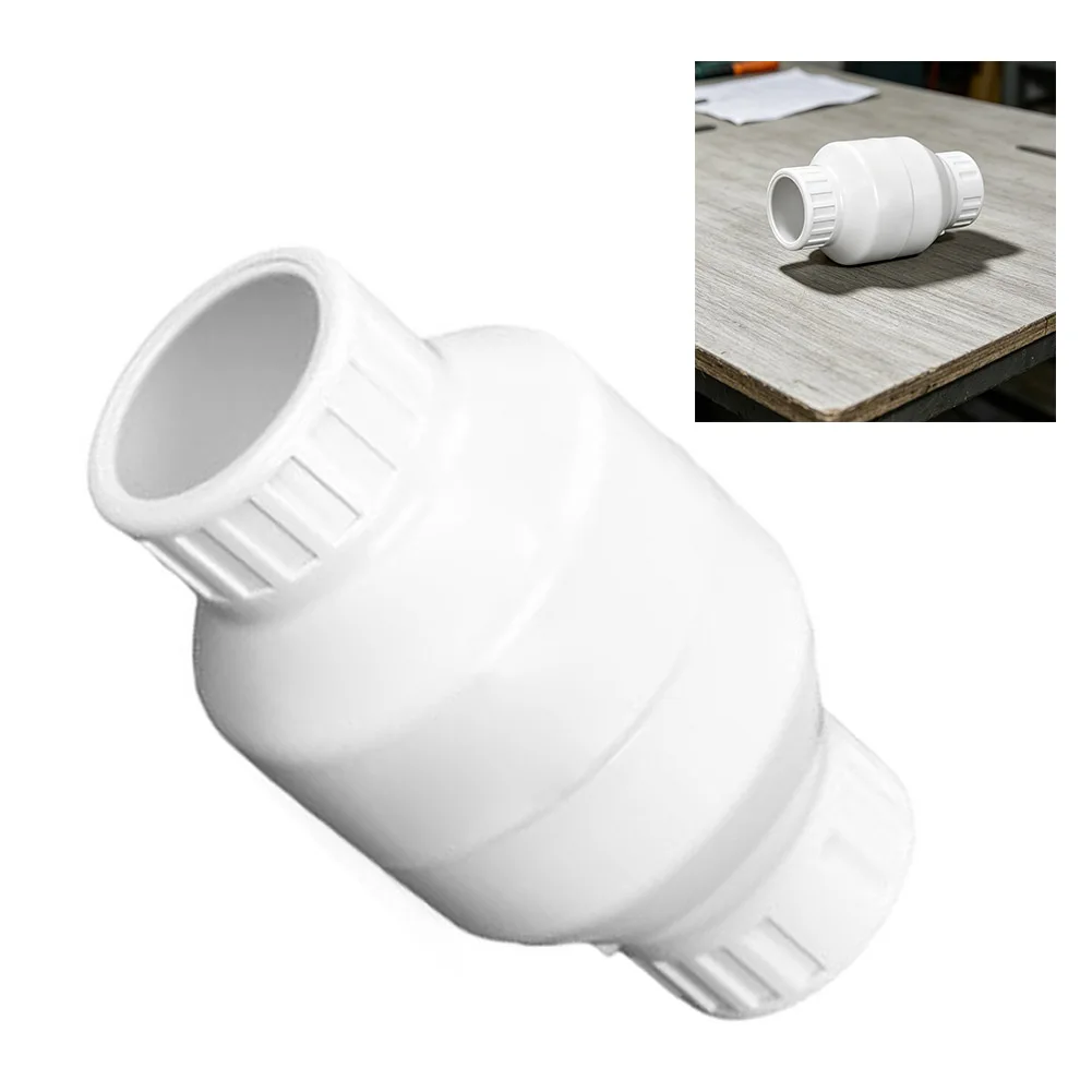 Silent 1 Inch PVC Check Valve with Baffle for Water System Protection No Noise During Closure Backflow Prevention