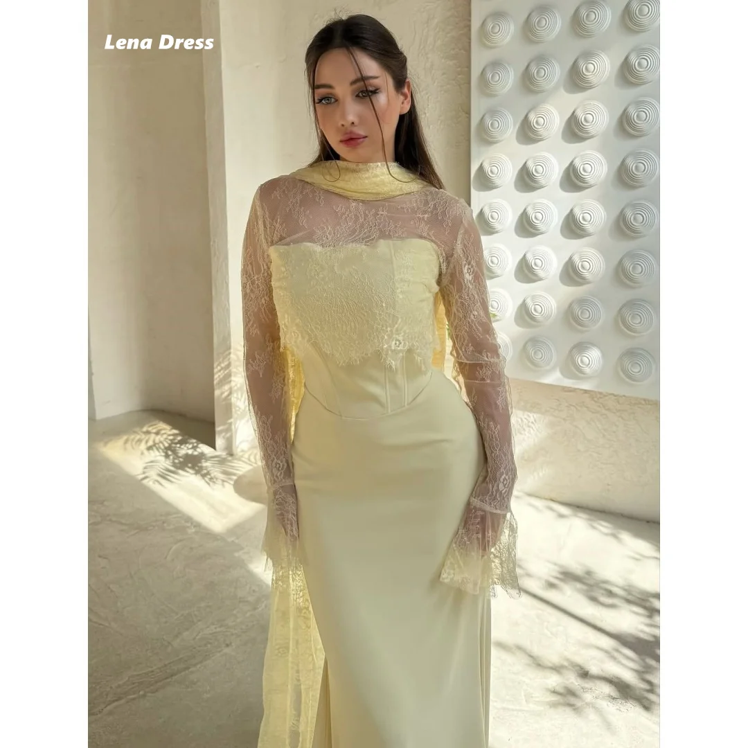 

Lena Fish Tail Elegant Long Dress Lace Custom Made Evening Dresses Woman Elegant Party Dresses 2025 Woman Luxury Ball Gowns Prom