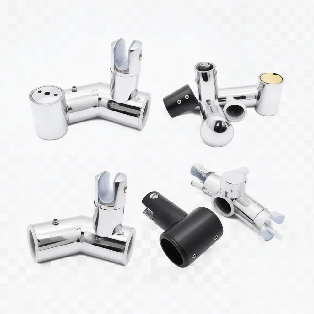 Durable Shower Enclosure Connector 304 Stainless Steel Round Tube Fitting 19mm 25mm Bathroom Hardware Partition Clamp