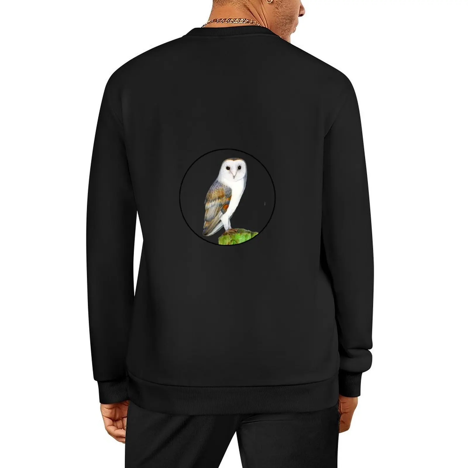 

Barn Owl Bird Watercolor Painting Wildlife Artwork Pullover anime clothes tracksuit men mens designer clothes sweatshirt men