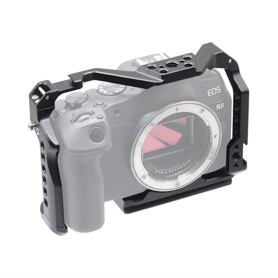 Für Canon EOS R8 DSLR Kamera Käfig Rig Top Griff Grip Kalten Schuh Montieren 3/8 "1/4" ARRI Stativ video Schutz Gehäuse Fall – Detail 4