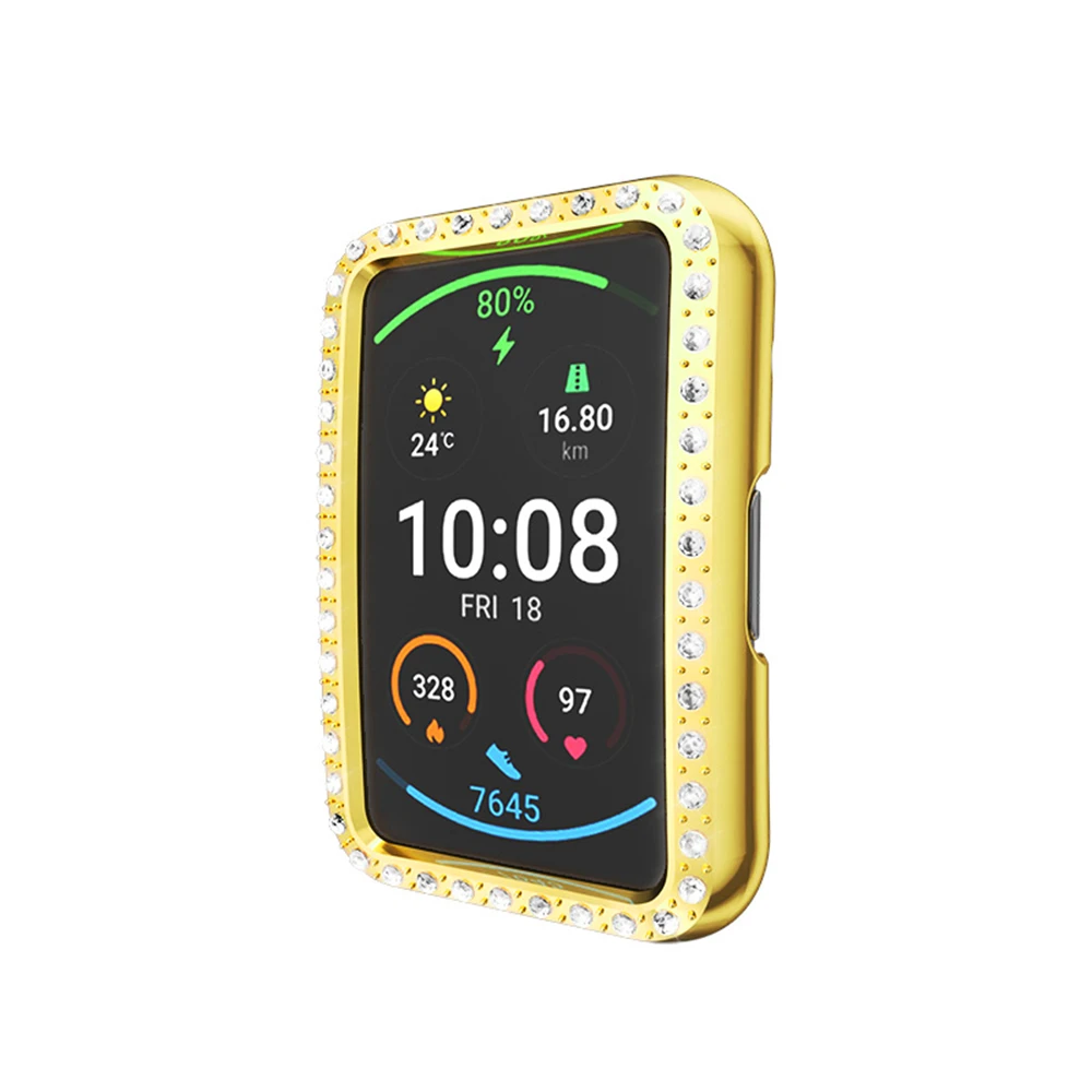 

Accessories Frame Bumper Shell Case Cover Diamond PC Screen Protector For Watch Fit