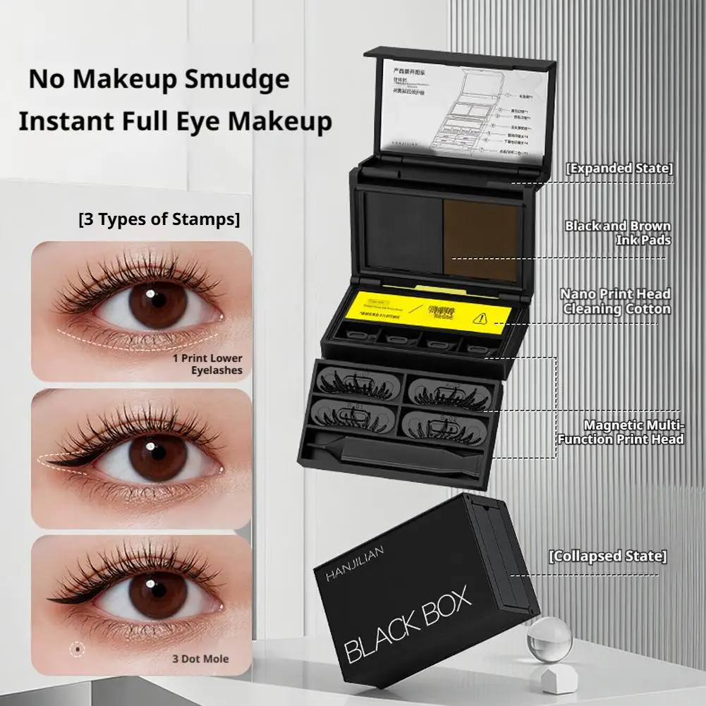 3-in-1 Augen-Make-up-Stempel, tragbar, langlebig, wischfest, Eyeliner & Muttermalstempel, schnelle Anwendung, Augen-Make-up-Set, Wimpern-Make-up-Werkzeuge