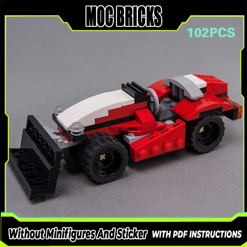 

City Car Model MOC Building Bricks Agricultural Small Tractor Modular Technology Gifts Holiday Assemble Children Toys Suit