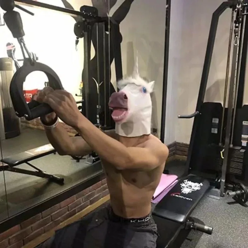 DY2025Забавная маска на голову животного, Рождественская карнавальная маска для вечеринки, латексный головной убор с животными, новинка, Хэллоуин, орел, осел, собака, голова кролика P