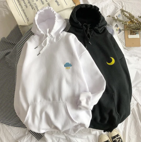Streetwear Hoodies Women Sweatshirt Autumn Long Sleeve Hoodies Harajuku Hoodie Cute Weather Print Sweatshirt Women sudadera