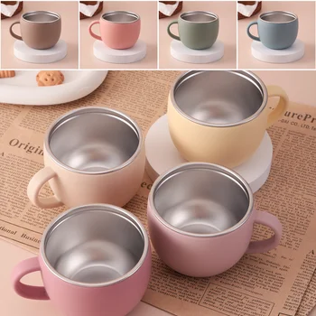 Color Kids 1PC Baby Stainless Steel Water Cup Detachable Silicone Mug Cup BPA Free…
