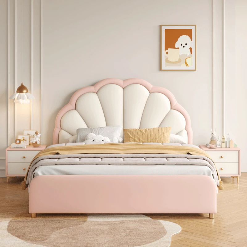 

Girls Villa Children Bed Apartment French Princess White Bed Nightstands Comfortable Camas Moderrnas Inteligentes Furniture