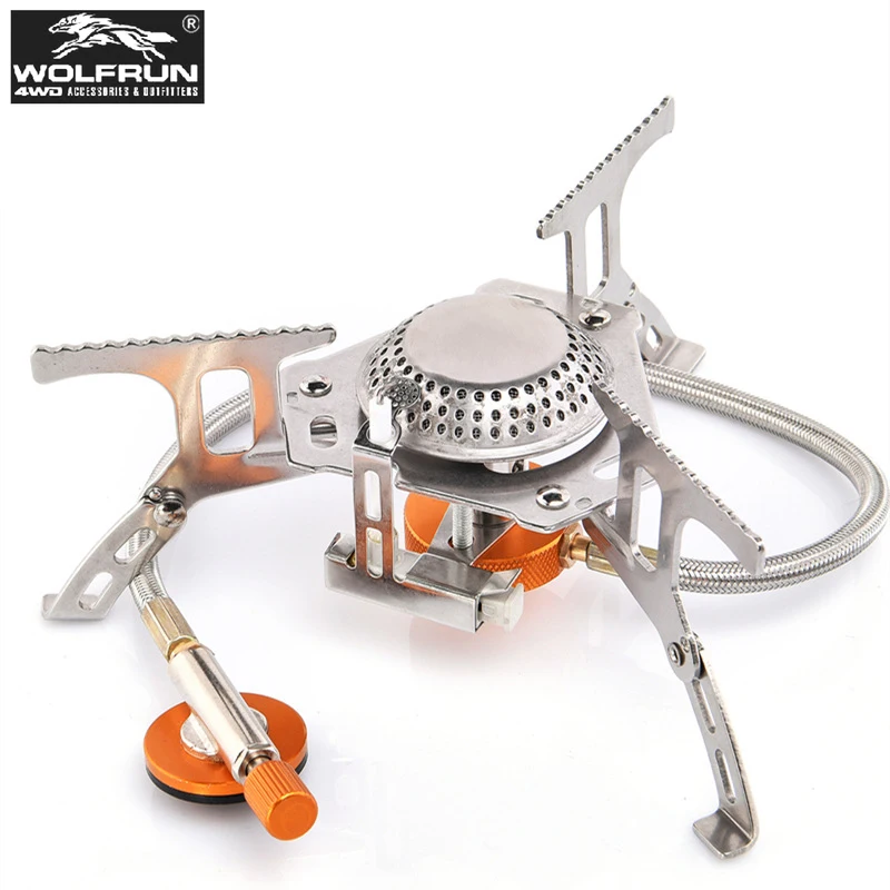 

Портативная газовая плита с пьезоподжигом, складная походная газовая плита для приготовления пищи на открытом воздухе, для пикников, походов и кемпинга