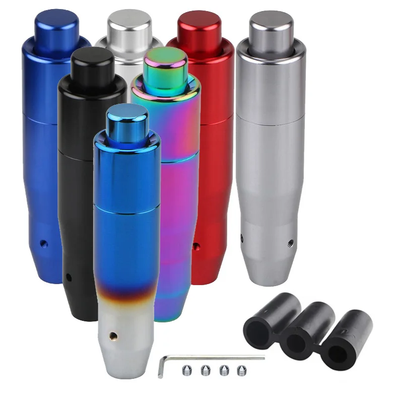 Verbessern Sie Ihr Auto mit dem Schaltknauf mit dem Druckknopf. Der automatisch modifizierte Schaltknauf aus Metall passt für die meisten Autos