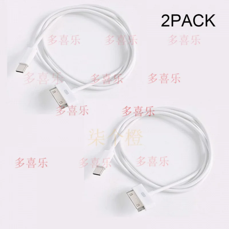 WW    2PACK 30Pin to USB C Cables Charging Syncing for Old iPad iPhone iPod 1m 3ft