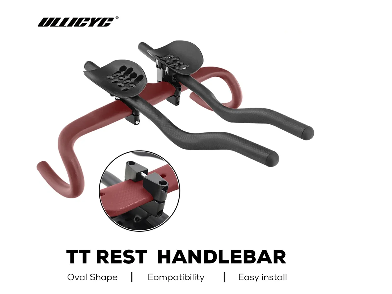 

The latest road cycling triathlon TT handlebars 35/55 with clips, 3K ultra-light all-carbon fiber frame handlebars with aerodyna