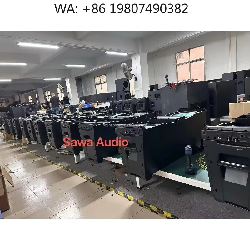 Double 12 Inch 3-Way Active Line Array Speaker Powered Professional Outdoor Audio System for DJ