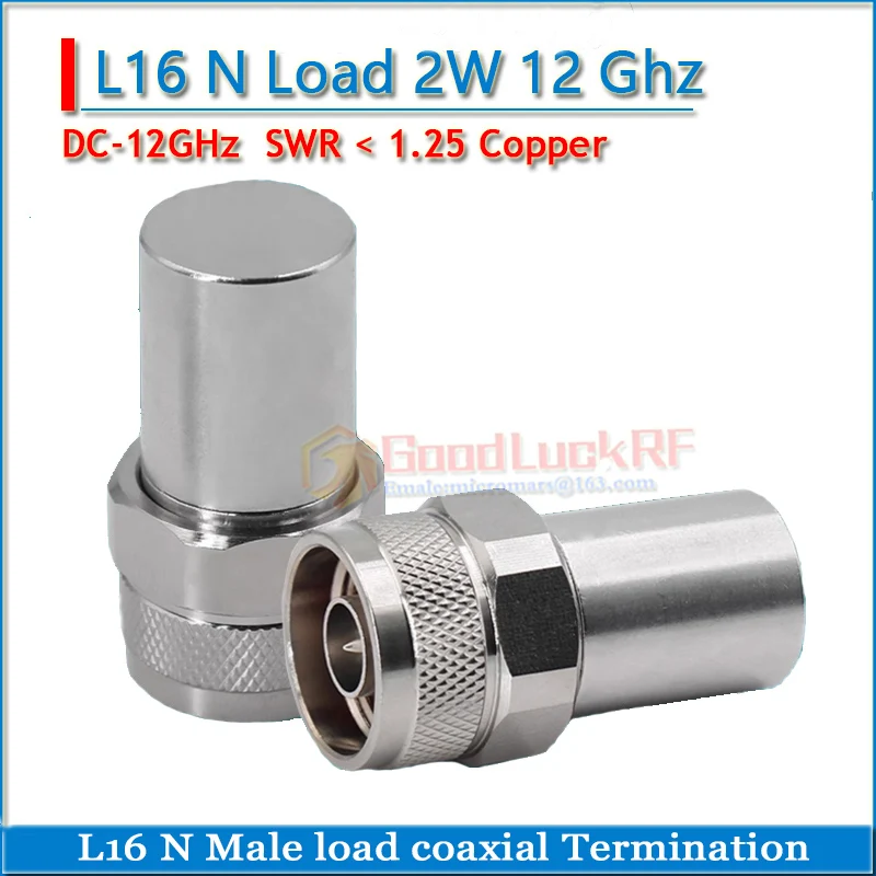 L16 N Male Termination DUMMY Load 1W 2 W DC-12GHz 0-12 GHz 50 ohm Copper Less than 1.25 Low standing wave coaxial load