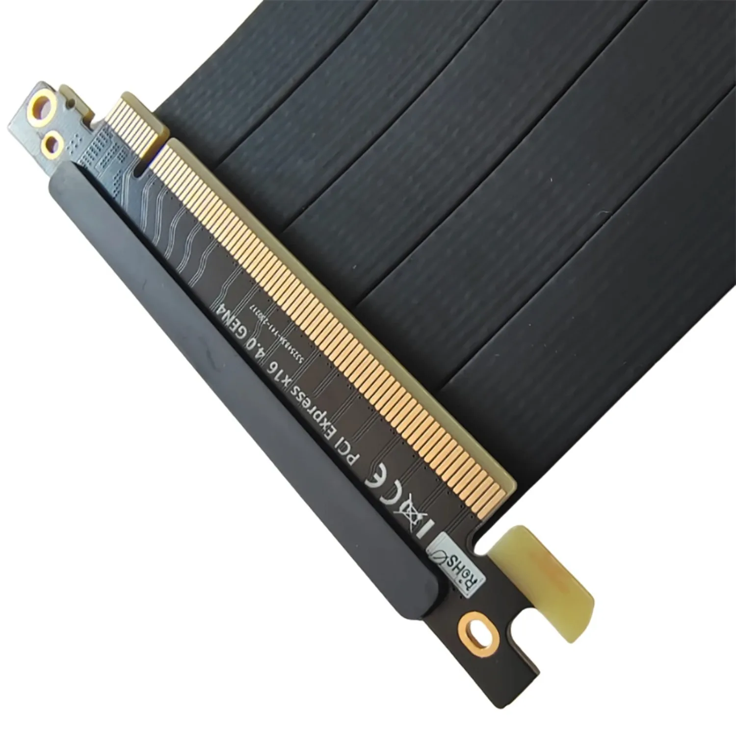 PCIe 4.0 x16 Райзер-кабель Двойной обратный удлинитель видеокарты Посеребренный кабель PCI-E Gen4 32 ГБS GPU Разъем ITX для ПК