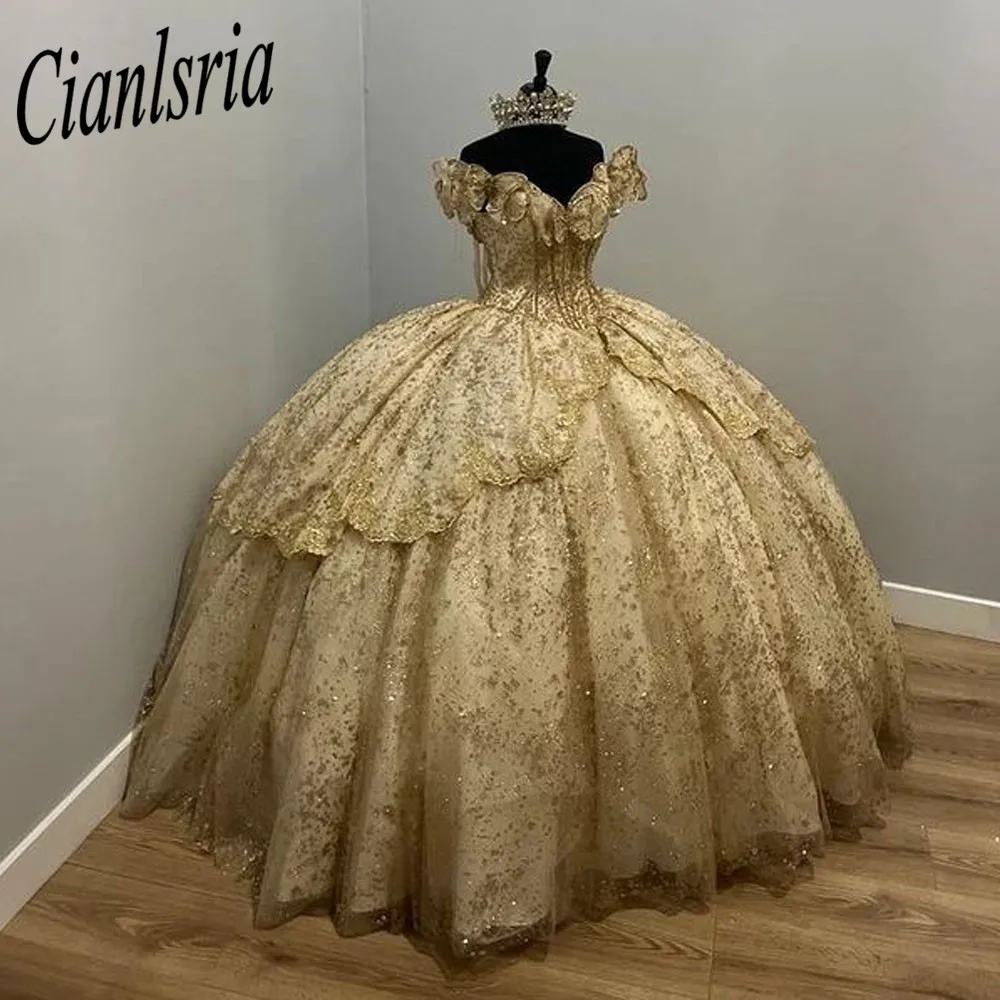 Luxury Quinceanera Dresses Ball Gowns 2023 Beaded Sweet 16 Dress Lace-Up Birthday Party Dress Vestido De 15 Anos Custom