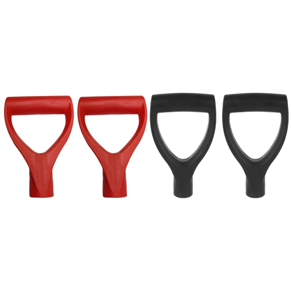 D-Shaped Grip Plastic Shovel Handle For Garden And Snow Shovels, Ergonomic Replacement Accessory, Easy To Install, Red Or Black