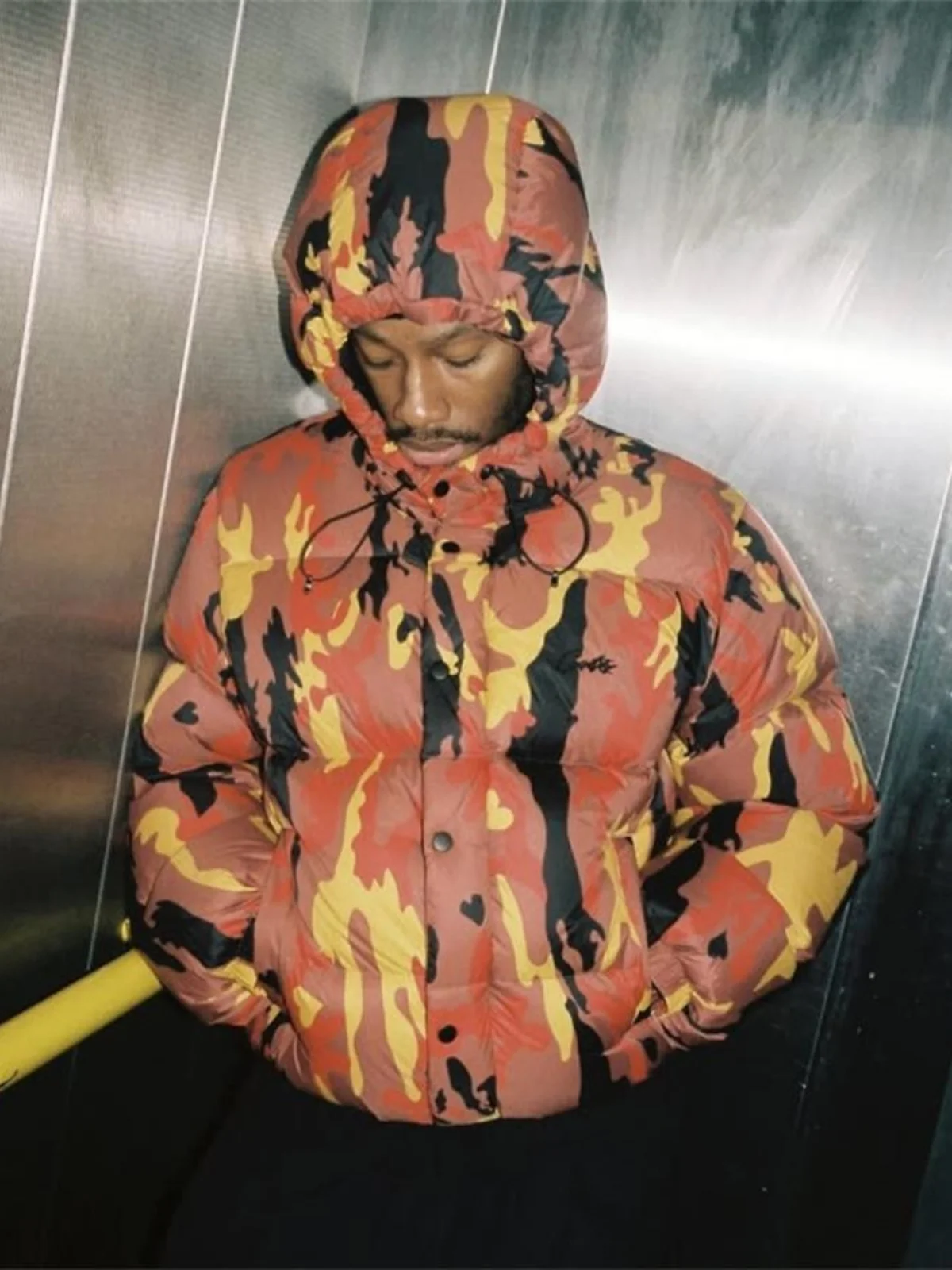 

American Sle Embroidered Devil Island down Cotton Jaet Hooded High Street Autumn Winter Men Women Coat Youth ular Loos...