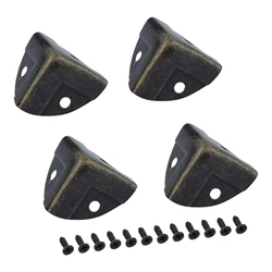 4Pcs Iron Metal Antique Corner Protector 24mm Gift Box Wooden  Decorative Corner Table Corner Edge Protection Cover with Screws