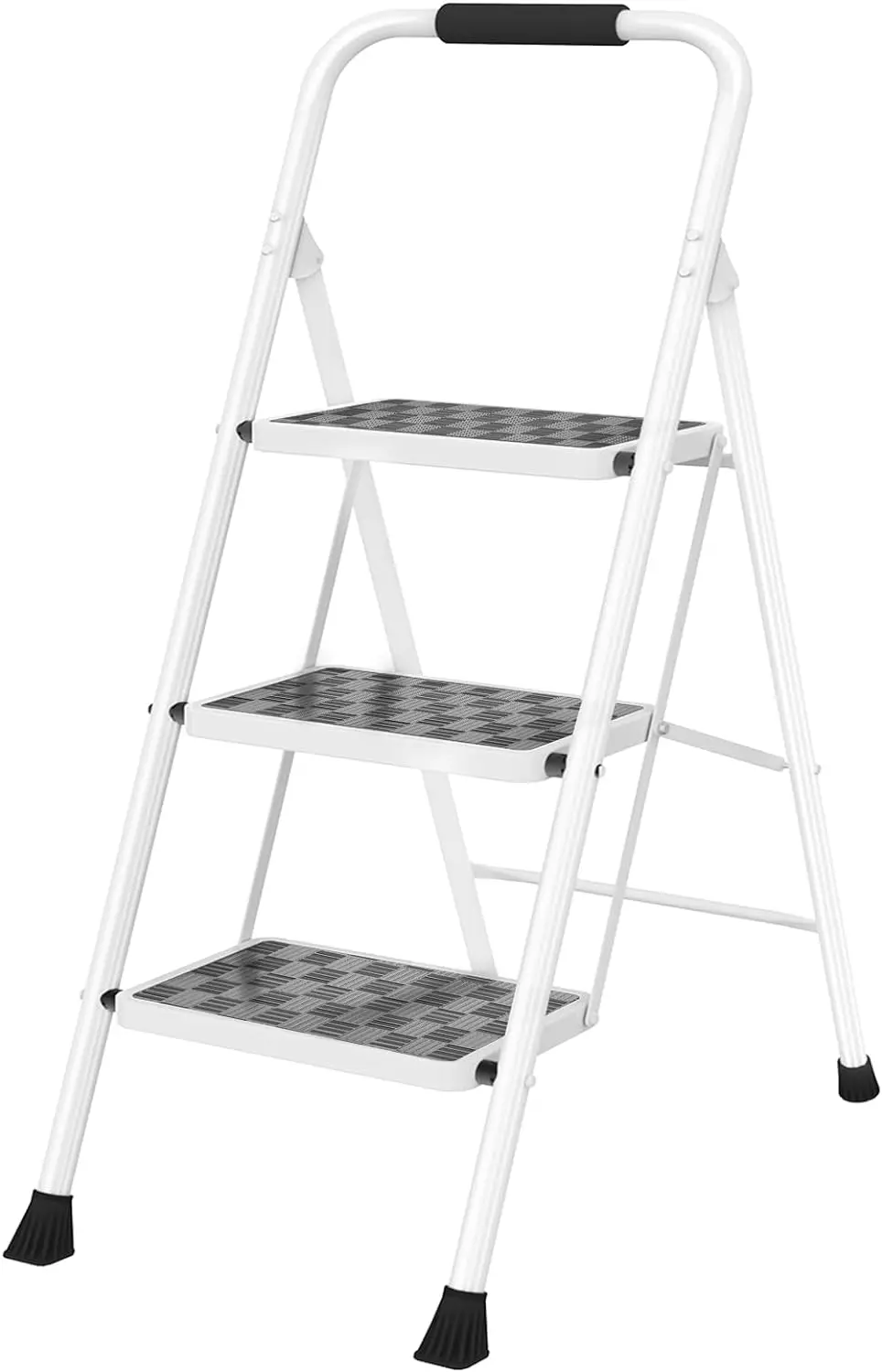 

HBTower 3 Step Ladder, 3 Step Stool for Adults,330 lbs Capacity,Step Ladder with Wide Anti-Slip Pedal