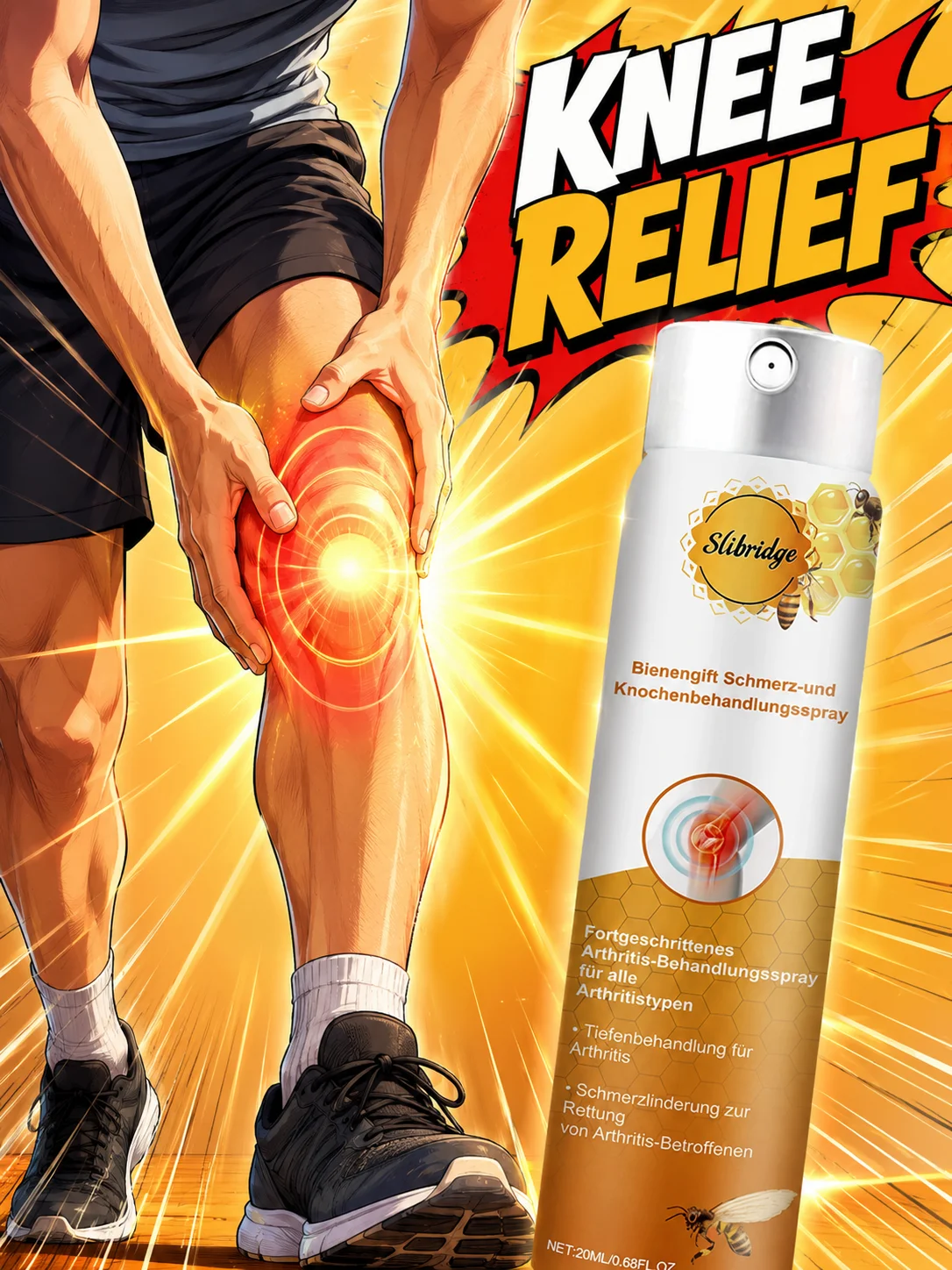 Body Care Joint Spray Natural Formula for Skin Hydration Soothing and Massage Use