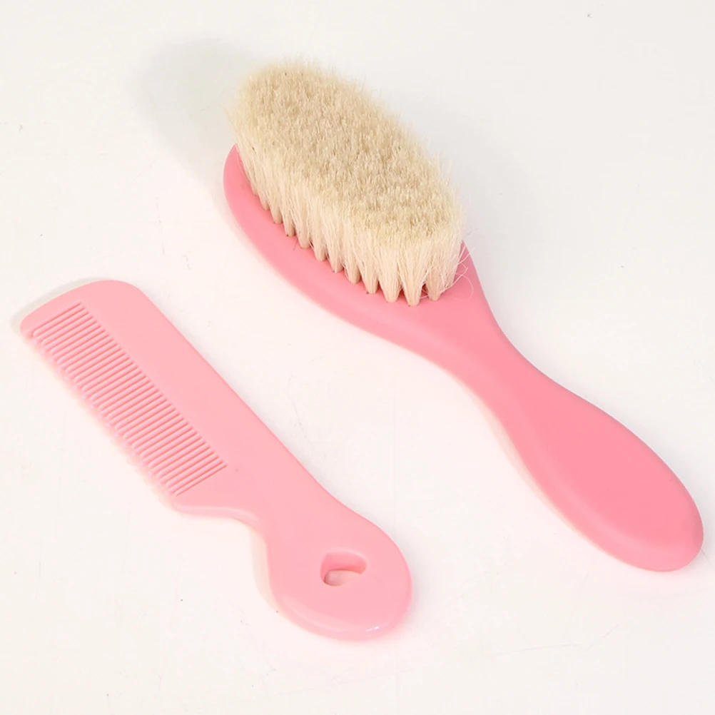 

2 Pcs Baby Hair Scalp Brush Kids Bath Scrubber Infant Grooming Pink Mini Soft Cleaning Comb Set Toddler Hair Care