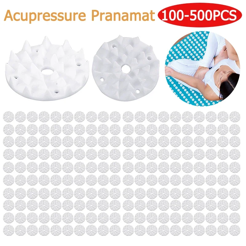100-500pcs Lotus Acupressure Yoga Mat Spikes Fitness Pilates Carpet Cushion Pad Needle Relieve Stress Back Pain Applicator