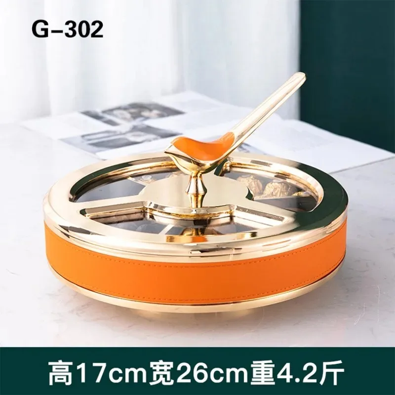 تخزين الفواكه المجففة طاولة القهوة لغرفة المعيشة حلوى الجوز الخفيفة الفاكهة المجففة الفاخرة مع غطاء صندوق الوجبات الخفيفة المنزلية البطيخ #6