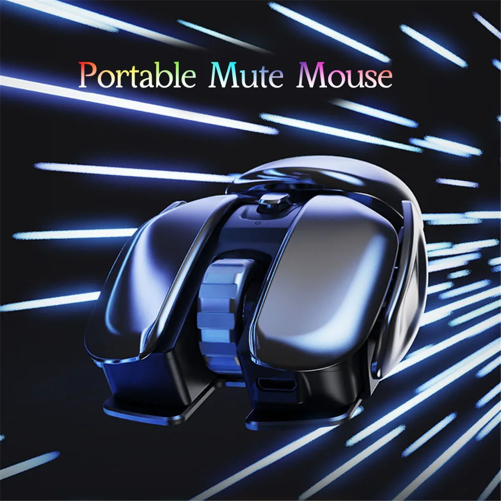 PX2 2.4G Rechargeable Wireless Mute 1600DPI Mouse 6 Buttons for PC Laptop Computer Gaming Office Home Waterproof Mouse