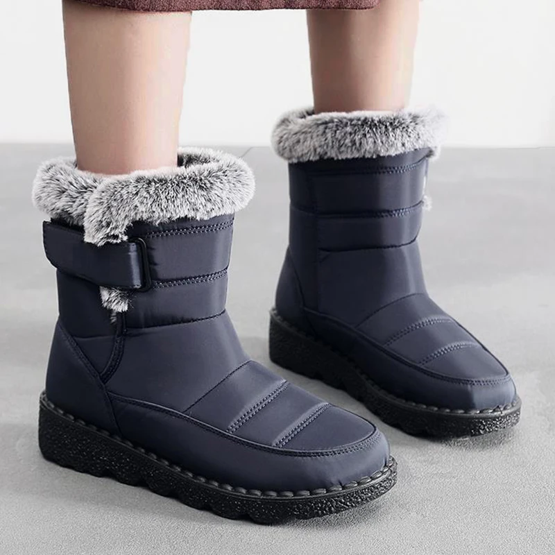 Snow Boots Women Flat Boots For Women Platform Women Shoes Fashion Keep Warm Boots Ladies Plush Fur Botas Mujer Winter Shoes