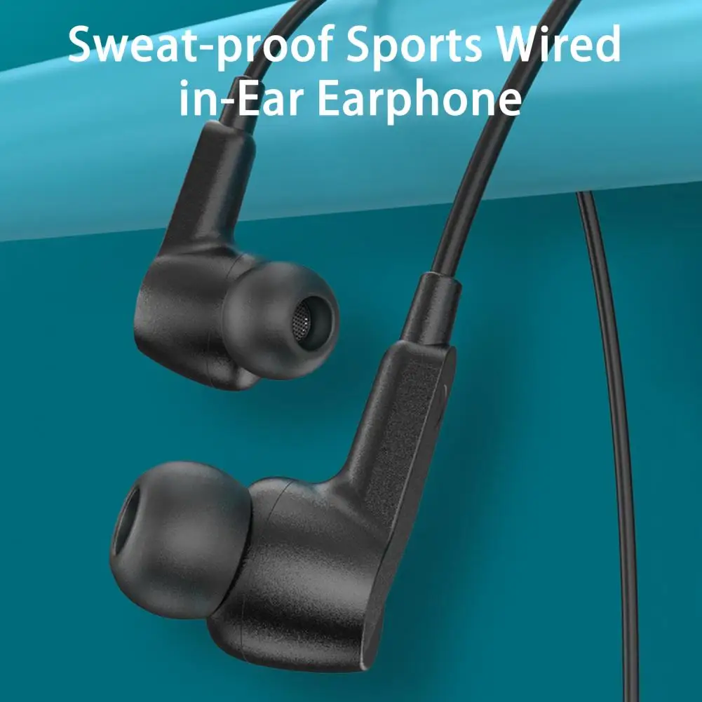 Wired Earphone Waterproof Stereo Sound with Microphone 14mm Horn Unit Universal Enjoy Music PVC Mobile Phone Wired In-Ear Gaming