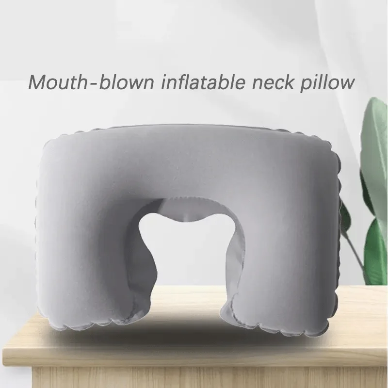 Functional Inflatable Pillow Inflatable U Shaped Travel Pillow Car Head Neck Rest Air Cushion For Travel Neck Pillow