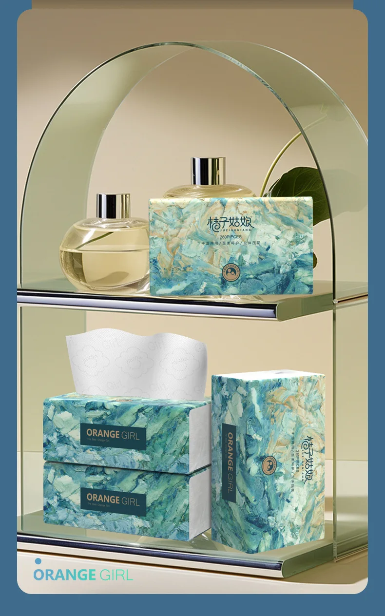 12 packs/carrying household toilet paper, oil painting toilet paper, facial tissue paper, soft napkins