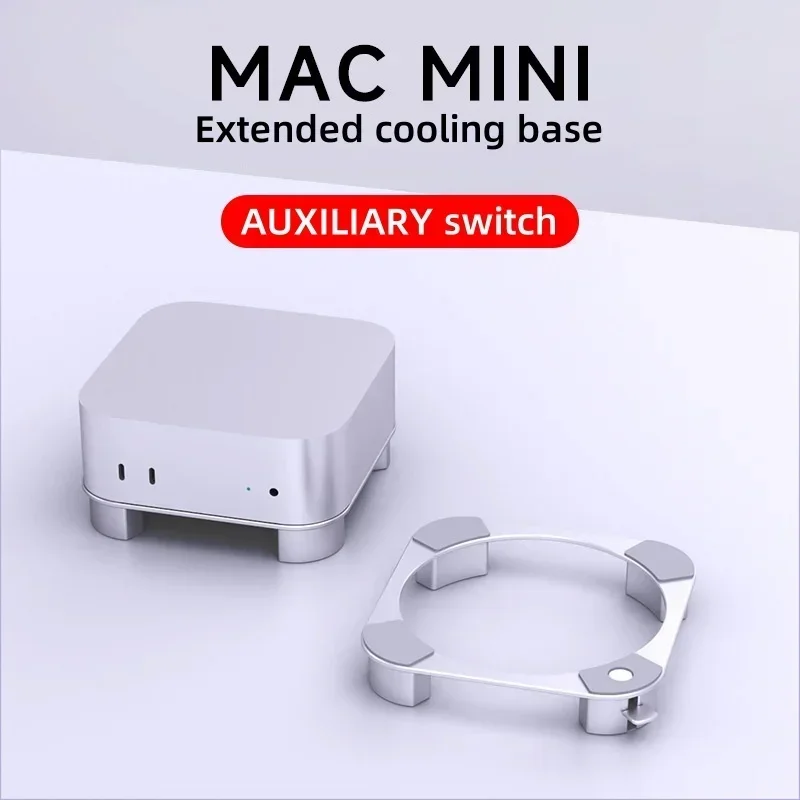 Aluminum Stand for Mac mini M4 and M4 Pro 2024, Anti-Scratch, Anti-Slip, Avoid Overheating, Durable and Sturdy (Silver)